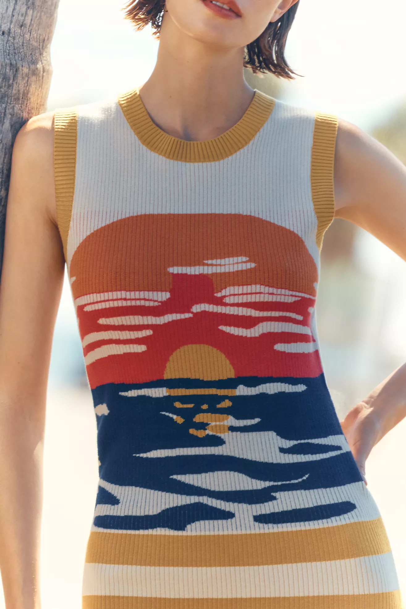 Celandine Sunset Mini Sweater Dress | Anthropologie (US)