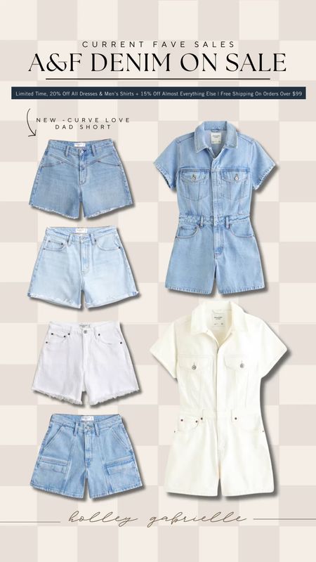 Abercrombie new arrivals — 15% off everything this weekend PLUS an additional 15% off code w/ AFJEAN⚡️✨ obviously had to order the rompers b/c of Denim Denly 🤣 & trying this new dad short length!!! 

Denim / Abercrombie sale / for her / casual / Holley Gabrielle 

#LTKsalealert #LTKfindsunder50 #LTKSeasonal