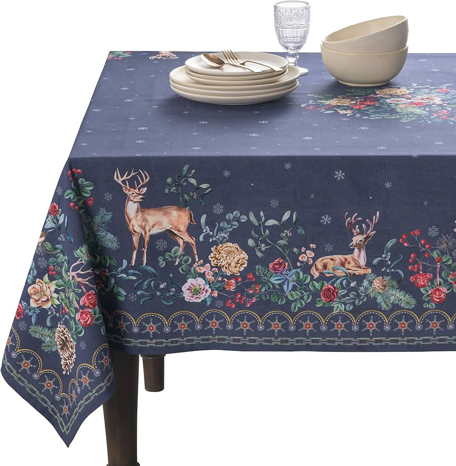 Maison d' Hermine Table Cloth Rectangle Table 100% Cotton 60 x 90 Inches Fall Tablecloth Reusable... | Amazon (US)