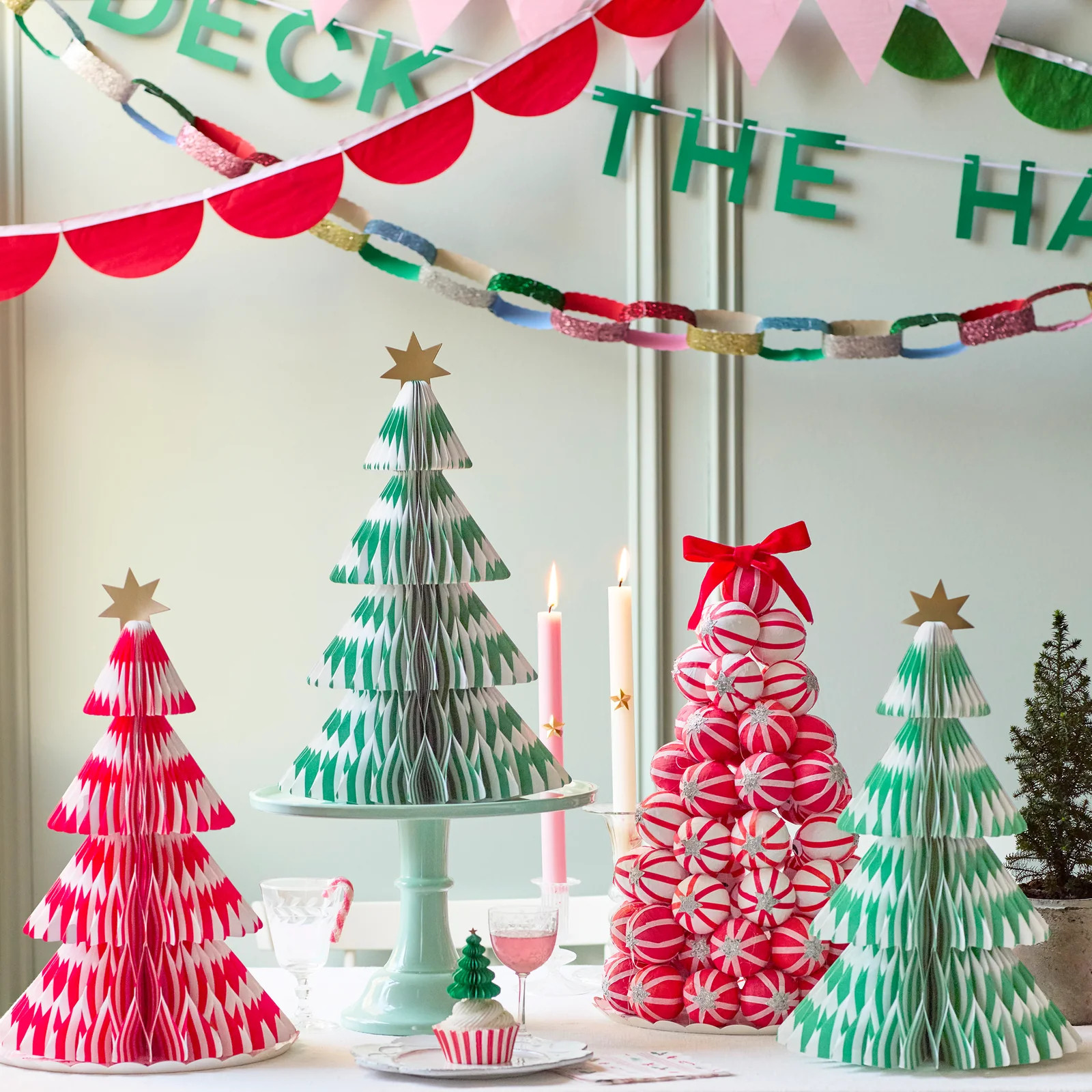 Honeycomb Paper Christmas Trees | Meri Meri