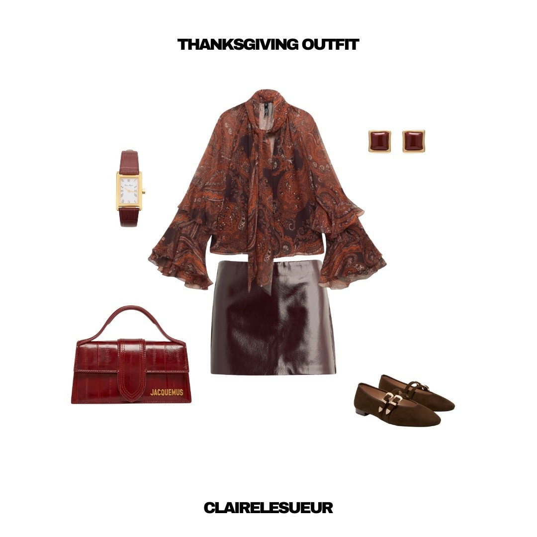 All the thanksgiving vibes with this feminine ruffle mango top! Can swap out the flats with boots or heels for a more elevated look. 
 
#mango #thanksgiving #thanksgivingootd #thanksgiving outfit #thanksgivinglook #tuckernuckshoes #jacquemus #heavenmayhem 