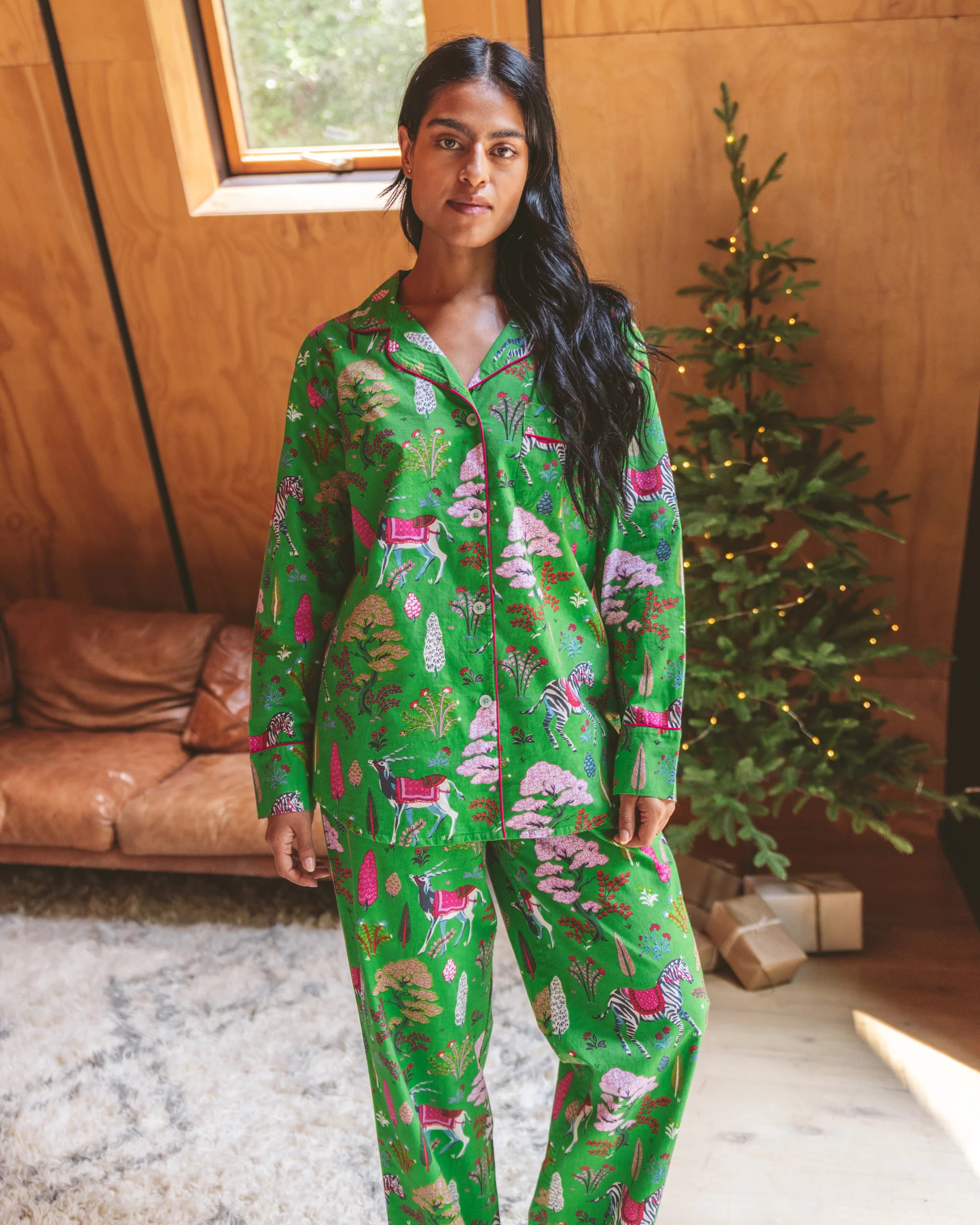 Antelope's Forest - Long Sleep Set - Emerald | Printfresh