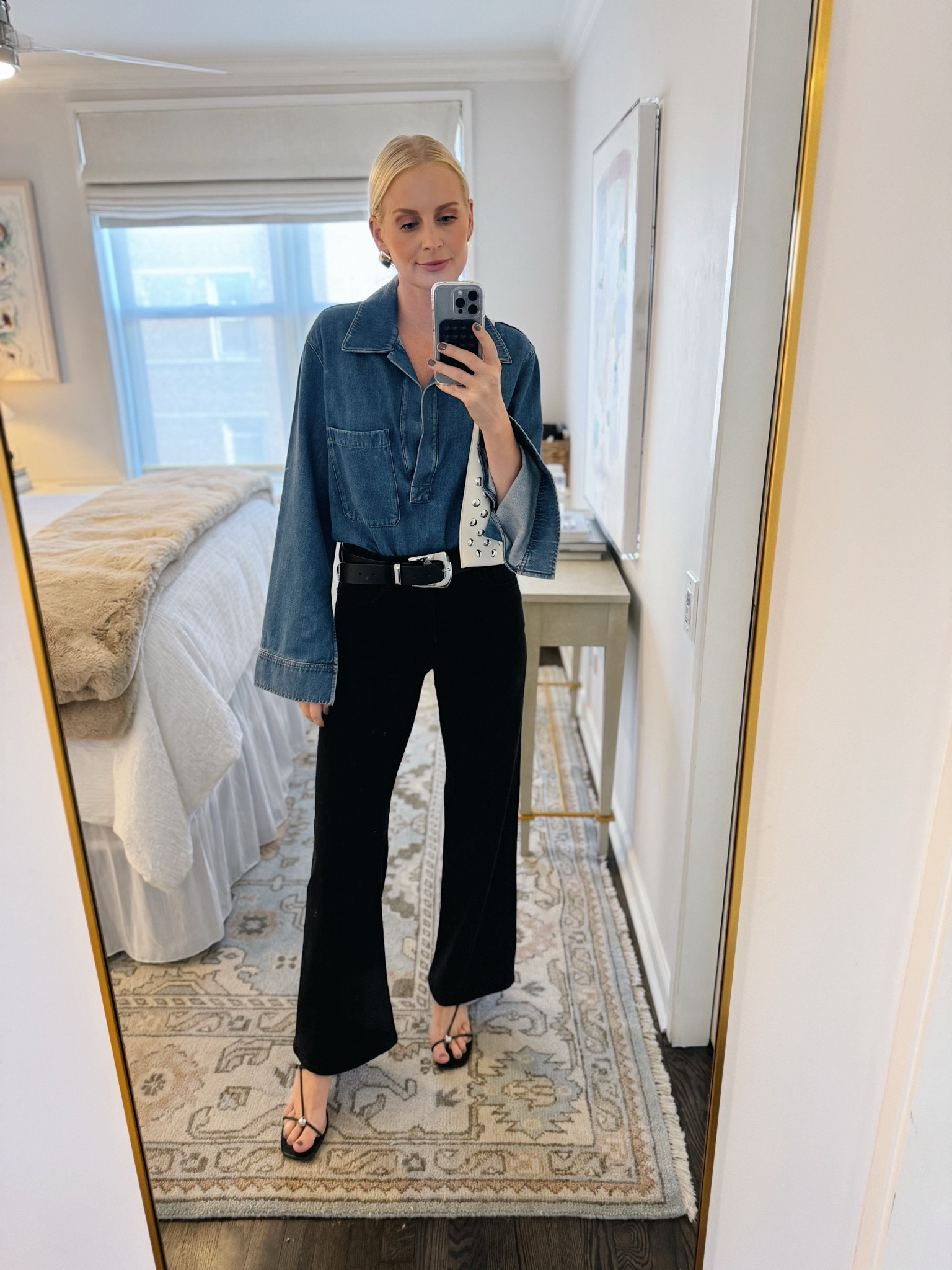 Tonight’s look! Size down in the shirt and take your usual size in the jeans + sandals 🖤

#LTKStyleTip #LTKShoeCrush #LTKNYFW