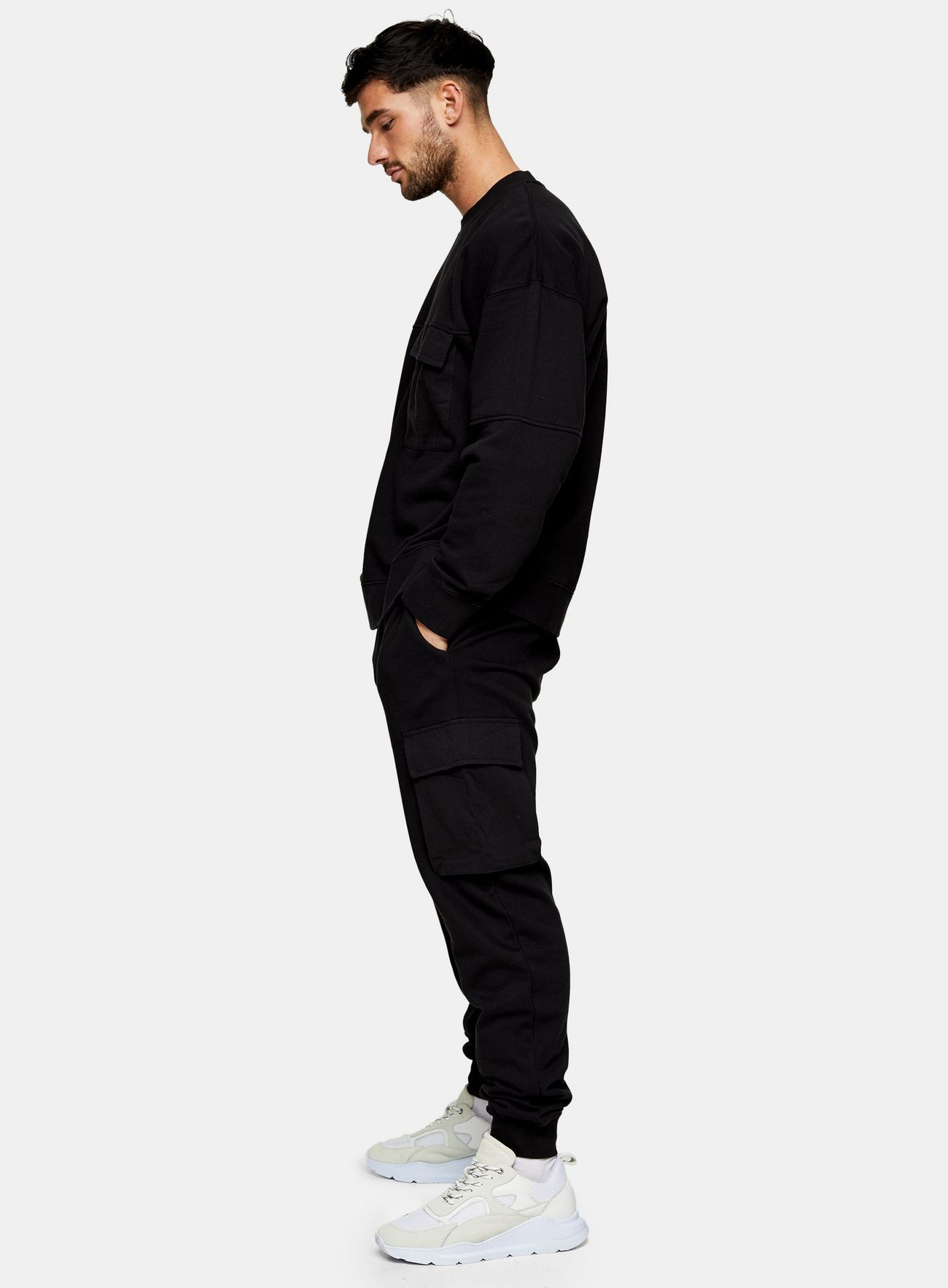 Black Cargo Sweatpants | Topman US