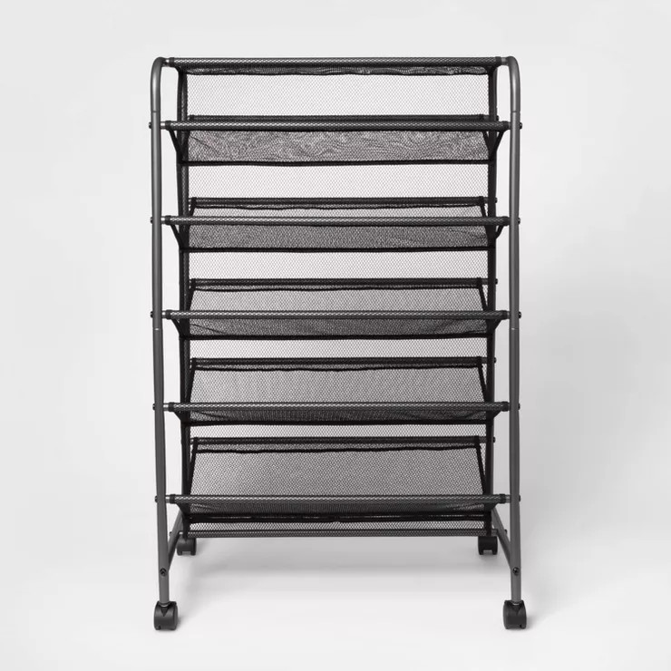 Double Sided Rolling Shoe Rack Black - Room Essentials™ | Target
