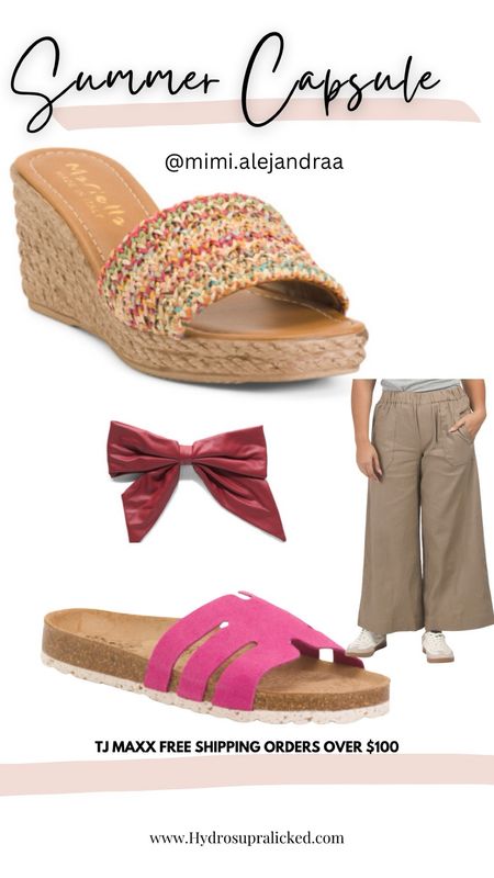 Multicolor mules and pink sandals. Linen pants for petites. Add a $2 bow to get free shipping!

#LTKFindsUnder50 #LTKSeasonal #LTKSaleAlert