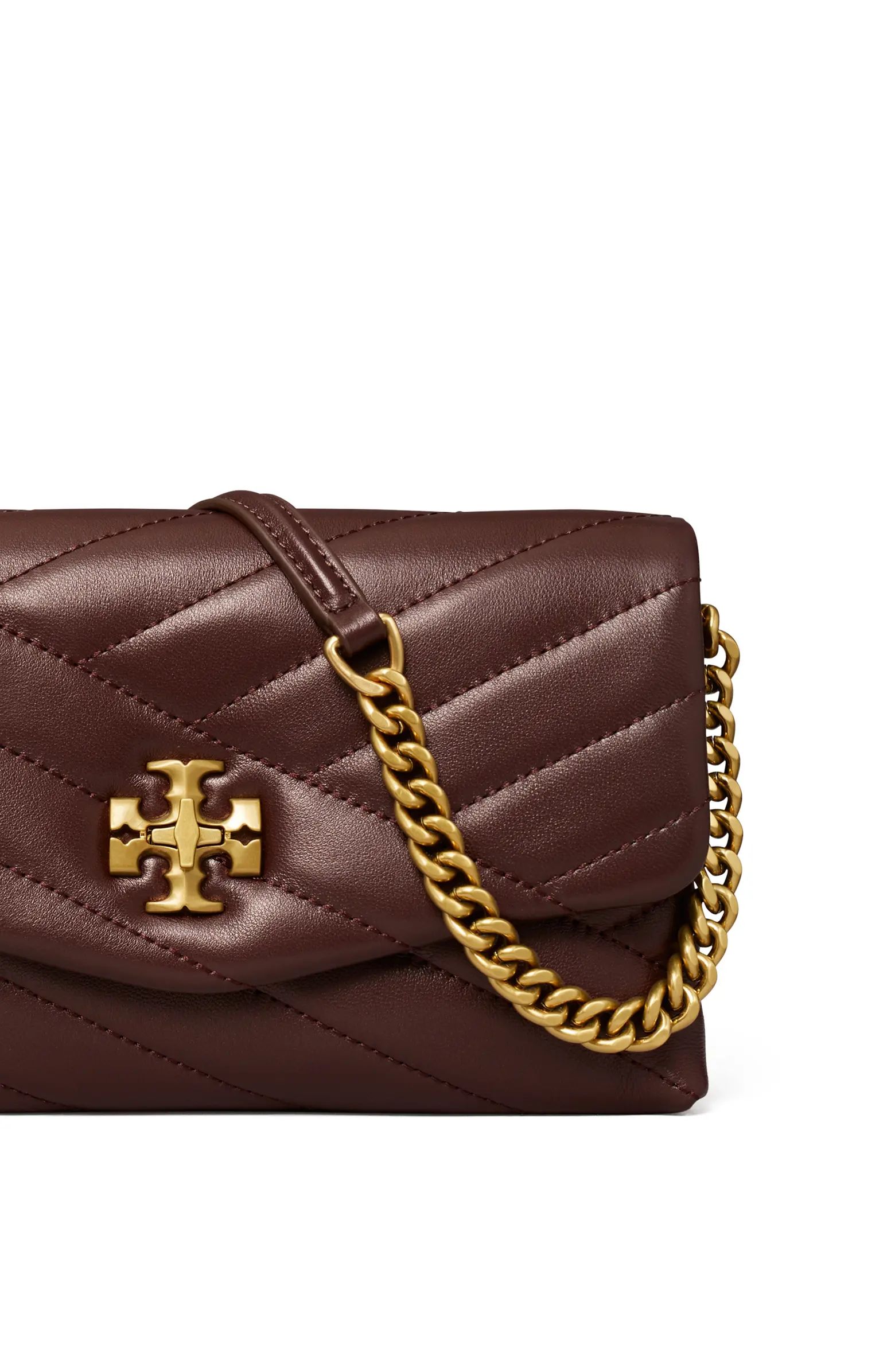 Kira Chevron Quilted Leather Wallet on a Chain | Nordstrom