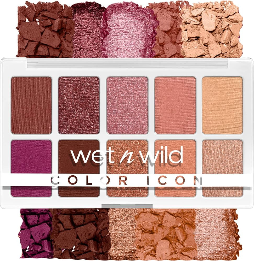 wet n wild Color Icon 10-Pan Eyeshadow Makeup Palette, Long Lasting, Shimmer, Metallic, Glittery,... | Amazon (US)