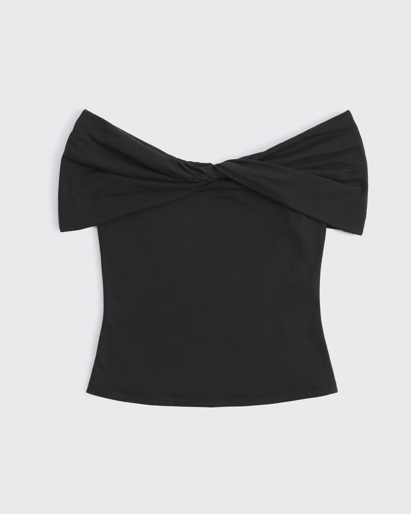 Off-The-Shoulder Twist Top | Abercrombie & Fitch (US)