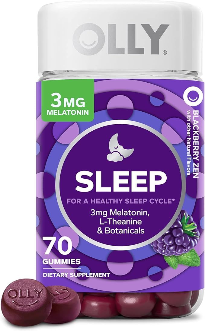 OLLY Sleep Gummy, Occasional Sleep Support, 3 mg Melatonin, L-Theanine, Chamomile, Lemon Balm, Sl... | Amazon (US)