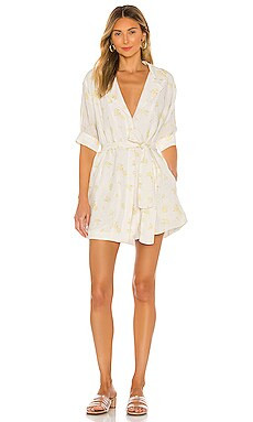 Tularosa Whitaker Button Front Dress in Faded Yellow Floral from Revolve.com | Revolve Clothing (Global)