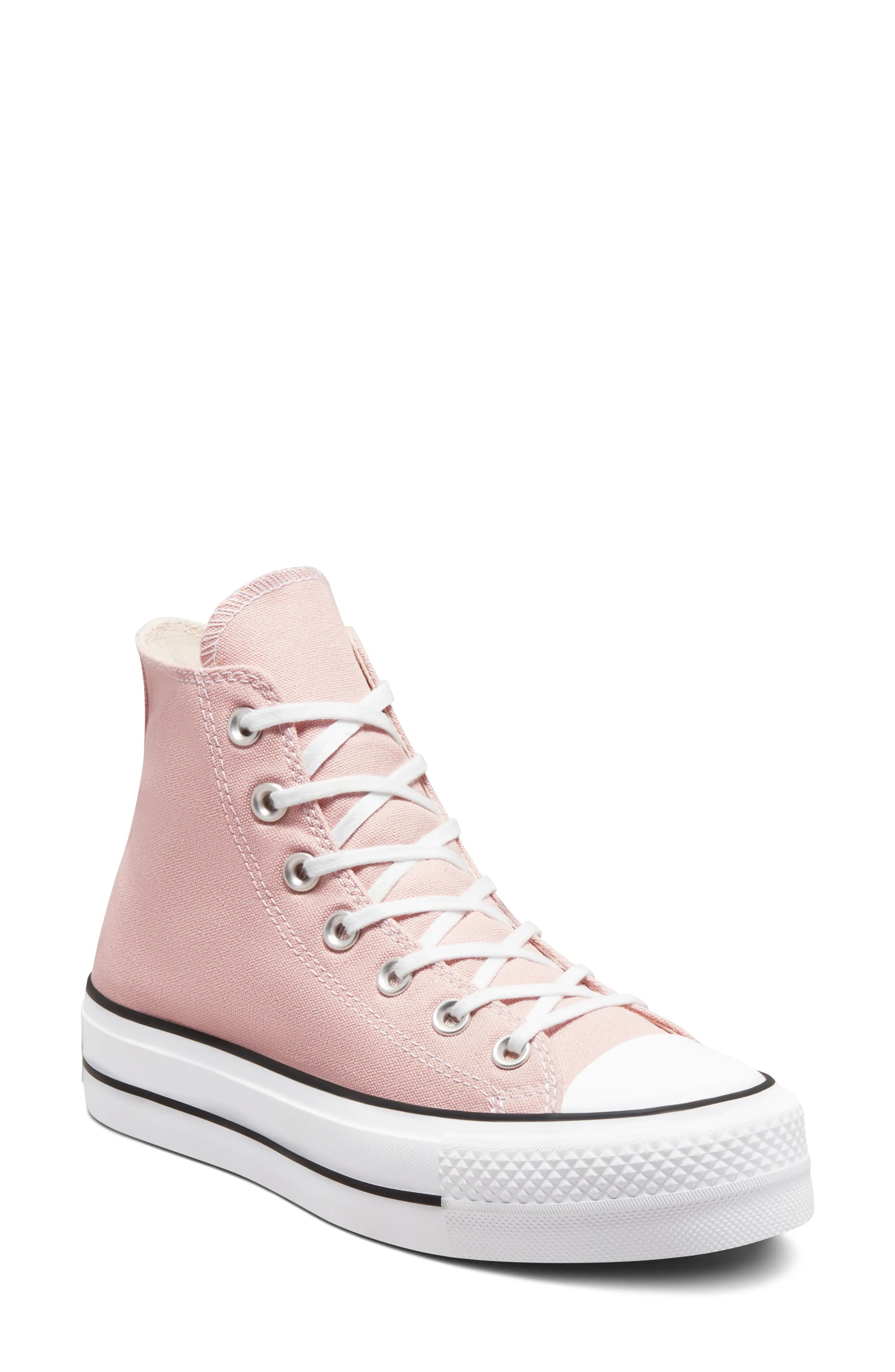 Converse Chuck Taylor(R) All Star(R) Lift High Top Platform Sneaker in Pink Clay/Black/White at Nord | Nordstrom