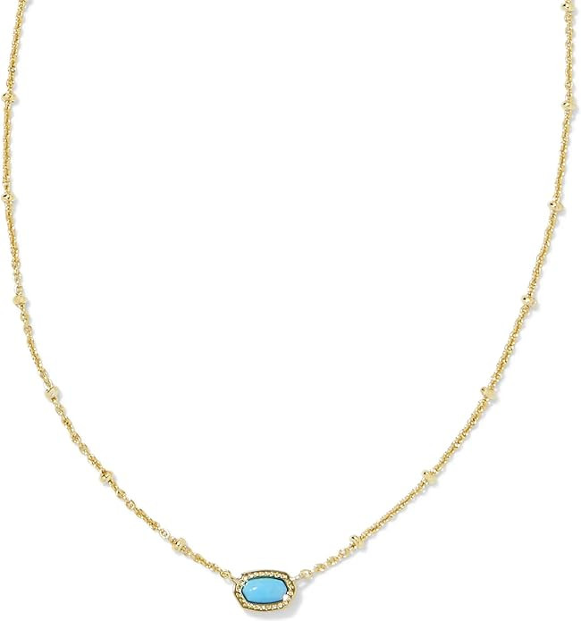 Kendra Scott Mini Elisa 14k Gold-Plated Satellite Short Pendant Necklace, Fashion Jewelry for Wom... | Amazon (US)