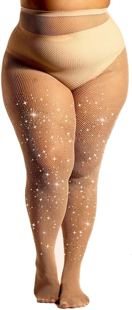 MERYLURE Indestructible Ultra Sparkly Tights for Women, Rhinestone Fishnet Party Stockings for Wo... | Amazon (US)