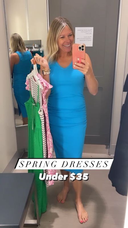 20% dresses with target circle Spring dress spring dresses under $35 beach vacation outfits sundresses beach vacation dress target style. Size extra small in the green and pink smocked dress. Size small in the blue and the striped dress.

#LTKSeasonal #LTKstyletip #LTKsalealert