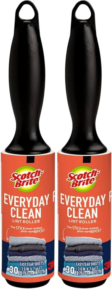 Scotch 3M Mini Lint Rollers 2-Pack (30 Sheets Each), Travel-Size Portable Sticky Lint Removers fo... | Amazon (US)