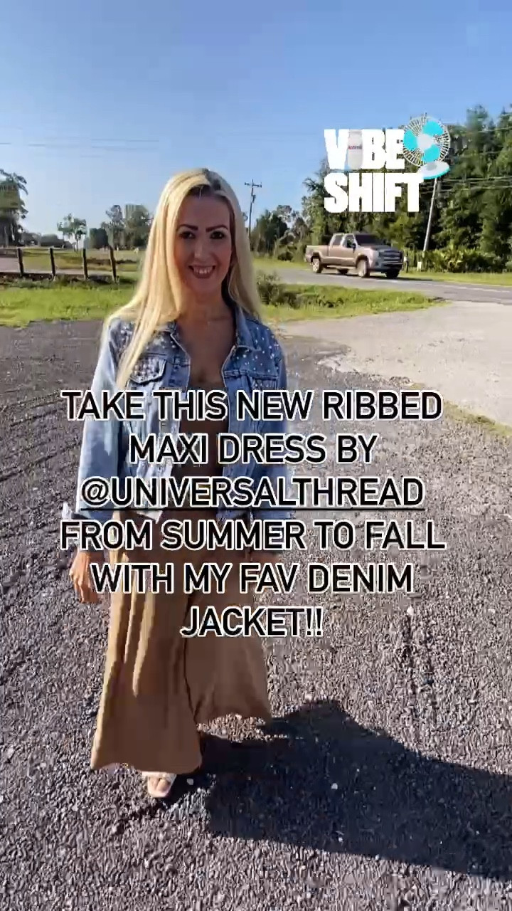 Loving this new Maxi Dress . Available in multiple colors. Take it from summer to fall with my all time fav denim jacket! #Target #maxidresses #Universalthread #Amazon #DenimJackets 

Comment VIBES to shop . Please be sure to follow me to ensure the links are properly delivered! 

Dress M
Jacket L

#LTKSeasonal #LTKFindsUnder50 #LTKStyleTip