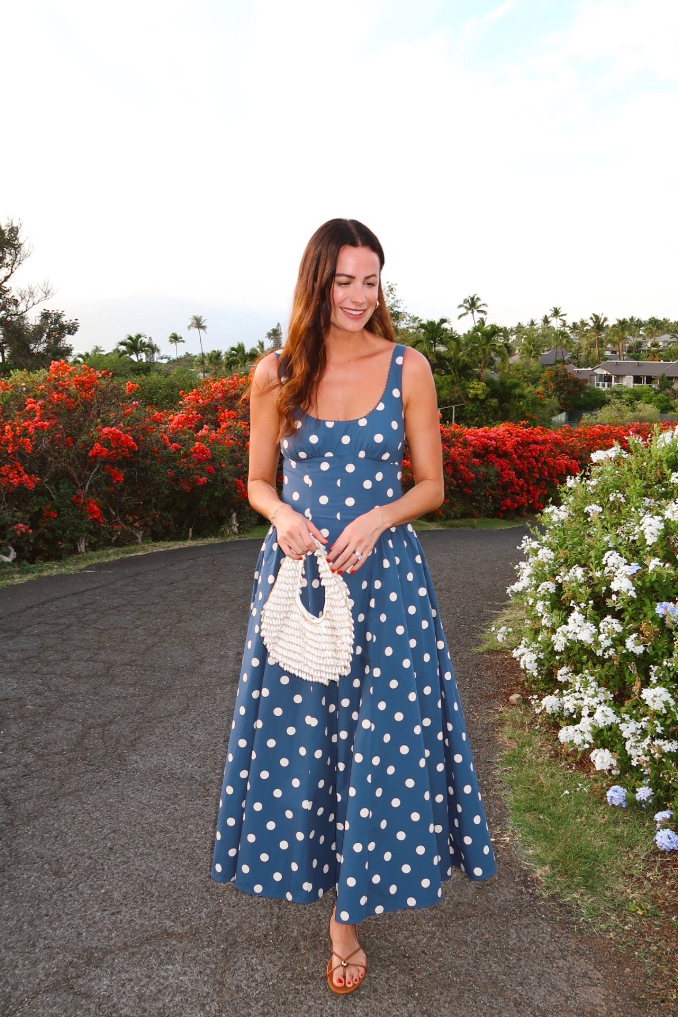 In love with this polka dot dress from @abercrombie 💙💙 I immediately ran and grabbed it in black too! I’m wearing xs tall. 

#LTKSpringSale #LTKTravel