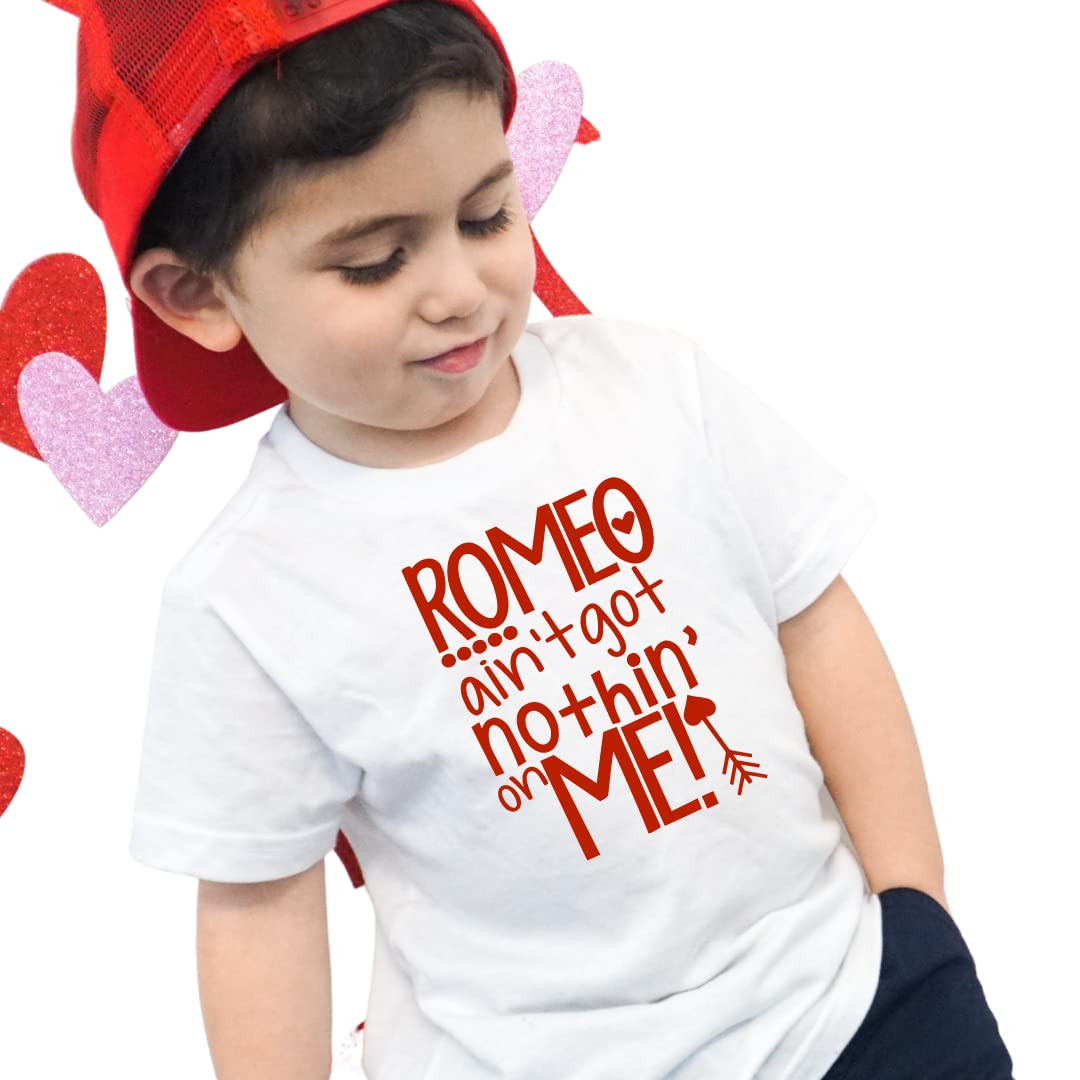 Romeo Ain't Got Nothin' On Me Boys Valentines Day Shirt, Newborn Baby Valentines Day Outfit Boy, ... | Amazon (US)