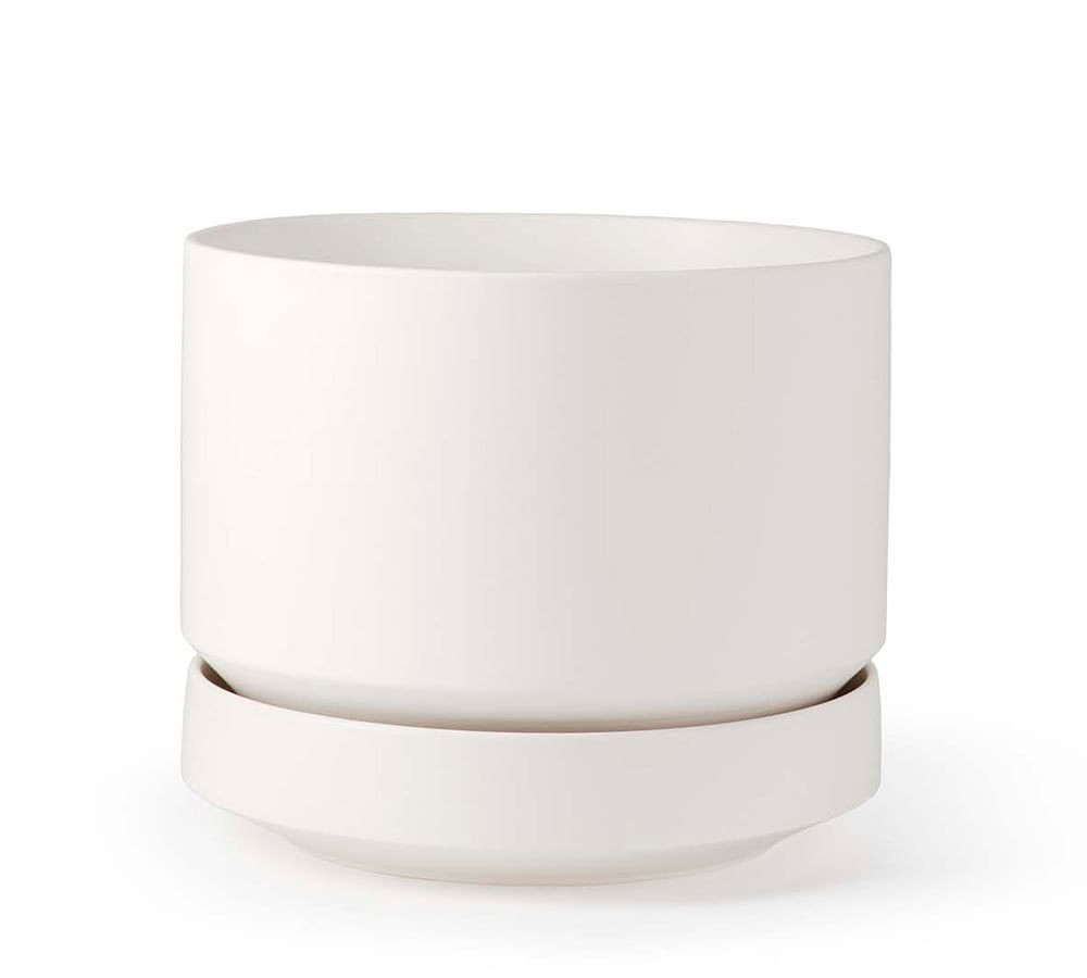 Modern White Ceramic Planter | Pottery Barn (US)