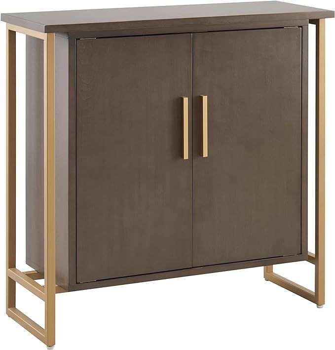 Leick Home Talia Foyer Cabinet, Anthracite/Satin Gold | Amazon (US)