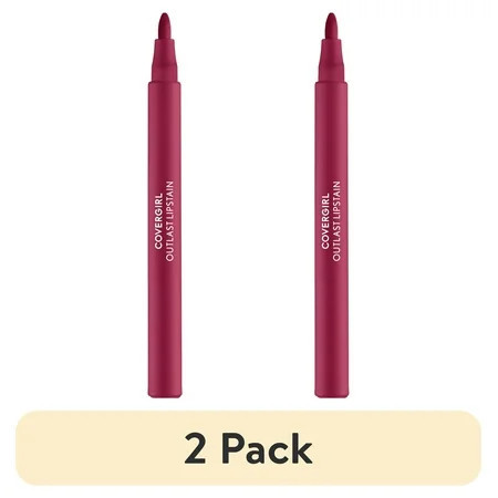 (2 pack) COVERGIRL Outlast Lipstain, 05 All -Star, Pink, 0.05 fl oz | Walmart (US)