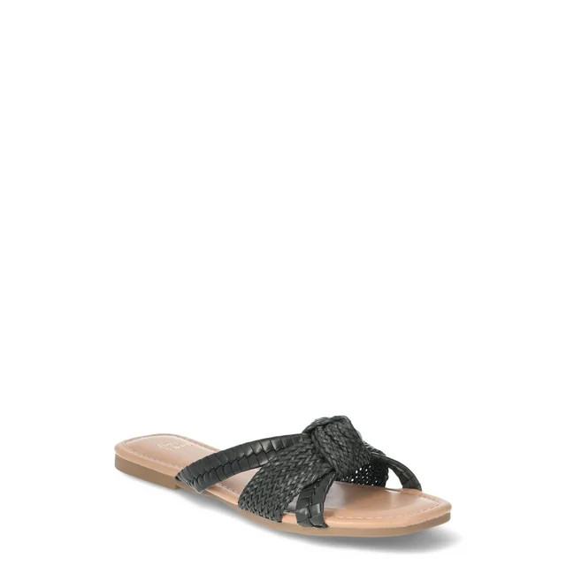 Time and Tru Women's Woven Knot Slide Sandal | Walmart (US)