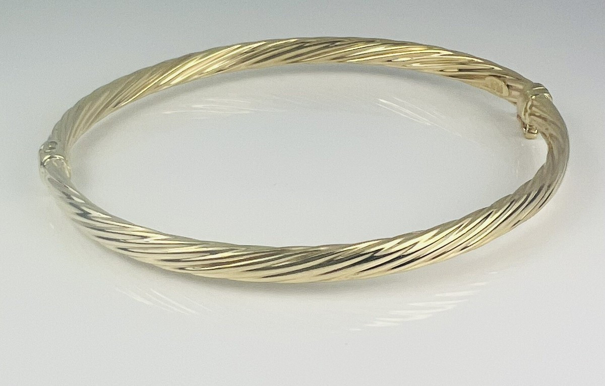 10K Yellow Gold Hinged Bangle Bracelet  | eBay | eBay US
