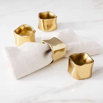 Molten Gold Napkin Ring (Set of 4) | West Elm (US)