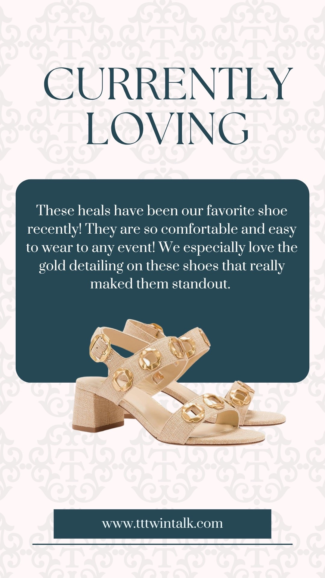 These heals have been our favorite shoe recently! They are so comfortable and easy to wear to any event! We especially love the gold detailing on these shoes that really maked them standout.

#LTKMidsize #LTKOver40 #LTKSeasonal