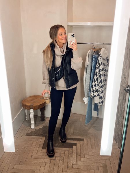 Todays outfit + what I bought at Anthropologie! 
*My puffer vest is 25% off today!
*Also linked the Amazon version of my Varley pullover ❤️

#LTKHoliday #LTKshoecrush #LTKsalealert