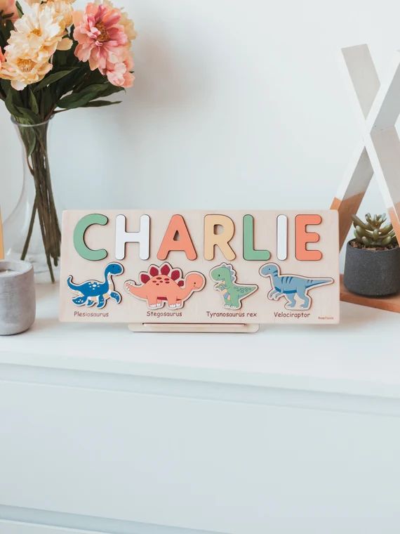 Personalized Dino Name Puzzle | Etsy (US)