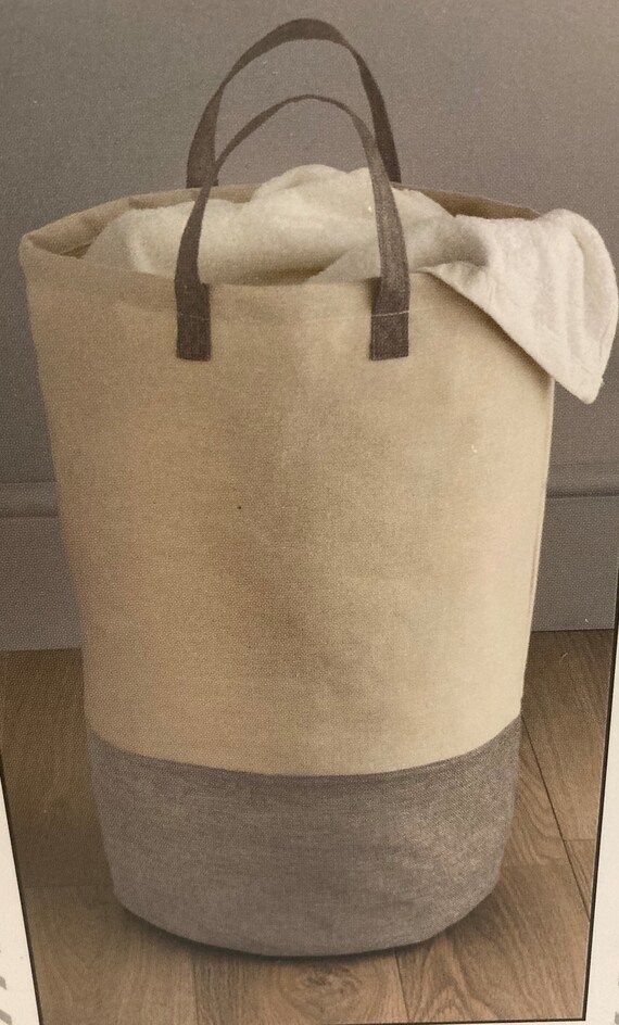 Large Natural Cream & Grey/Pink/Ochre Linen Laundry Baskets, Home, Valentine’s Day Gift for Her... | Etsy (AU)