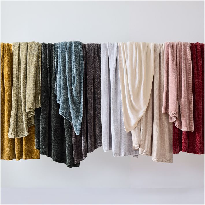 Luxe Chenille Throws | West Elm (US)