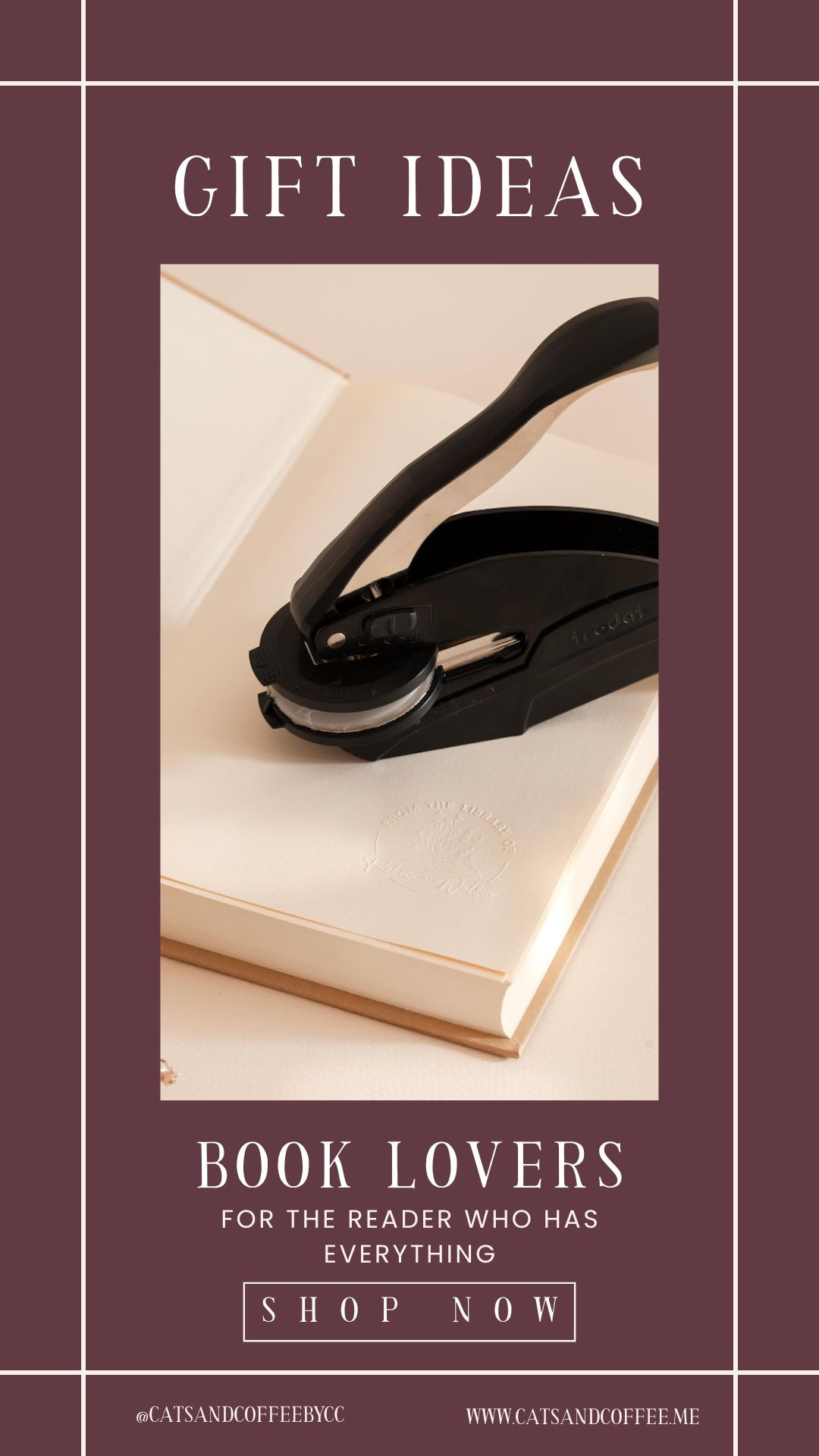 For the Reader Who Has Everything ✨ A unique, personal touch for any bibliophile — this custom book embosser lets them mark each book as their own. A beautiful and meaningful Christmas gift for book lovers, perfect for adding to your holiday wishlist or Secret Santa list. I’m also tagging more thoughtful book lover gifts — from cozy sweatshirts to aesthetic mugs — to make shopping for your favorite readers even easier. 

 #LTKGiftGuide #LTKHoliday #LTKHome