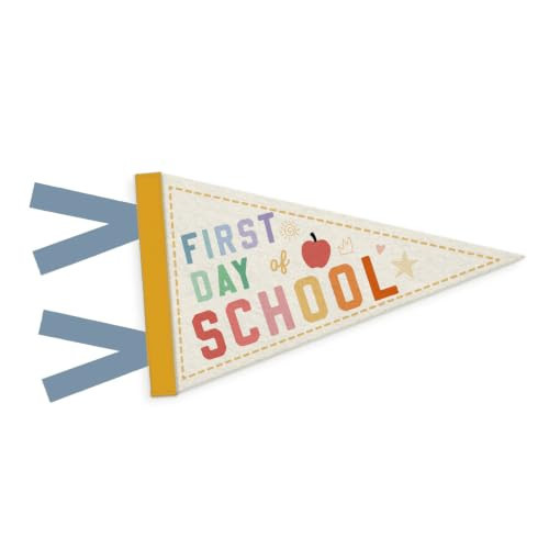 QSWSLHK First Day of School Pennant Felt Flag Sign for Kid Hanging | Amazon (US)
