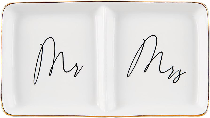 Engagement Ring Dish Future Mr and Mrs Gifts Ring Dish Wedding Ring Holder Jewelry Dish, Bridal S... | Amazon (US)