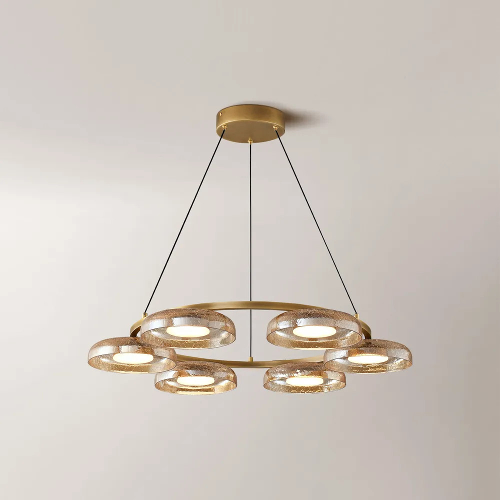 NEW ARRIVALJarna 32" Crackle Glass Pendant Light | Hernest