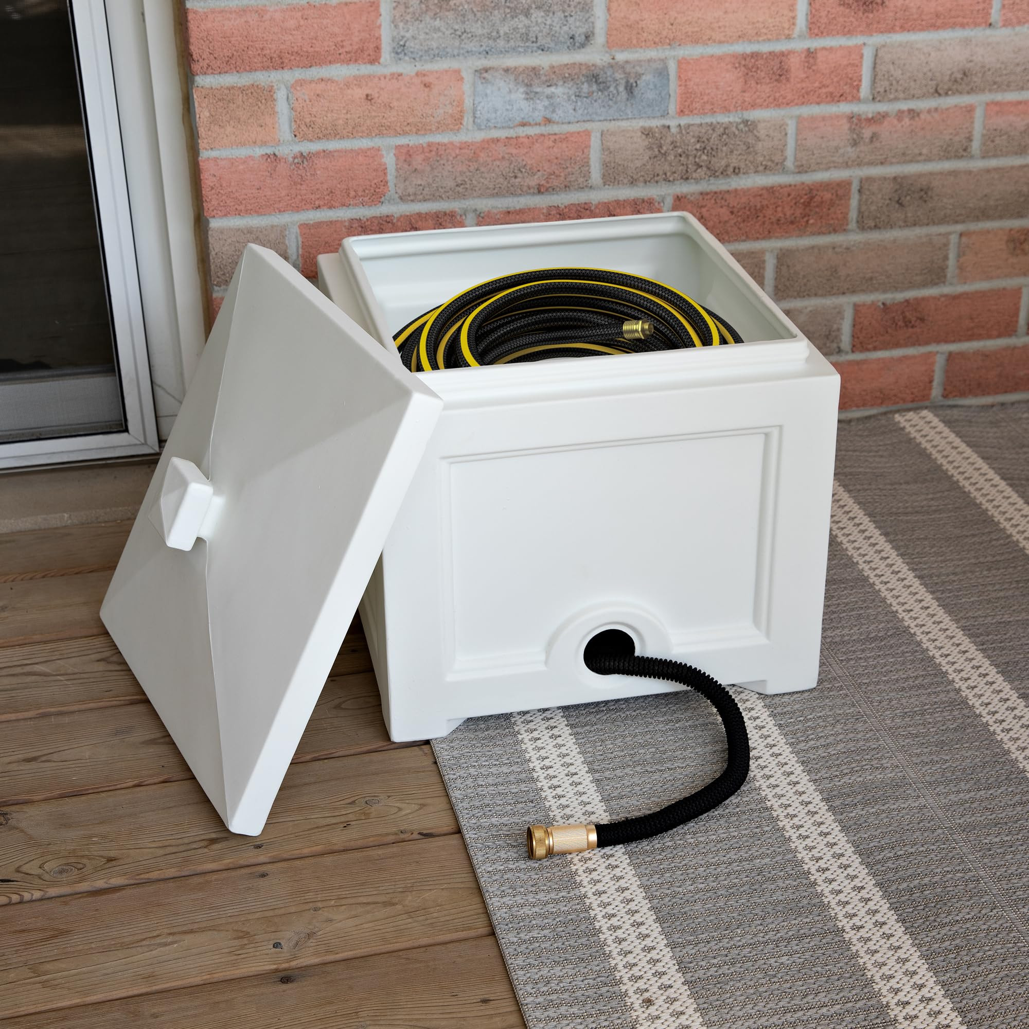 Mayne Inc 5858-W Fairfield Garden Hose White Storage Bin | Amazon (US)