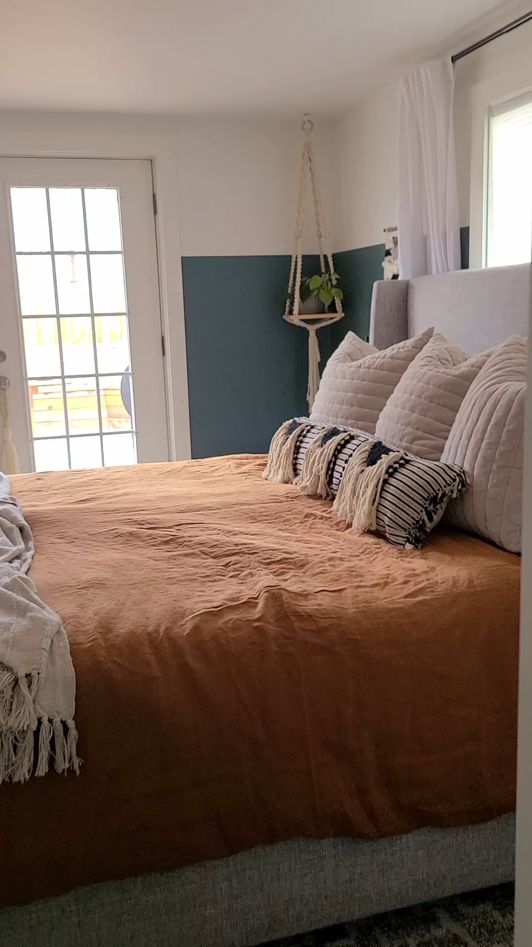 A cozy bedroom moment with a terracotta Parachute linen duvet and layered boho bedding. Warm color, soft texture, instant calm. #parachute #bedding #bedroom 

 #LTKHome