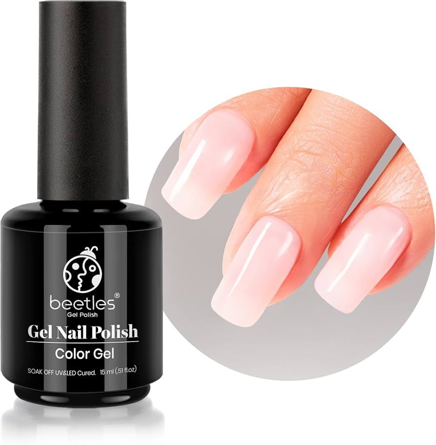 Beetles Neutral Gel Nail Polish 15ml Nude Pink Polish Set Pink Champagne Soak Off U V LED Nail Lamp  | Amazon (US)