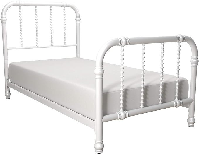 DHP Jenny Lind Kids Metal Bed Frame with Country Chic Headboard and Footboard, Underbed Storage S... | Amazon (US)
