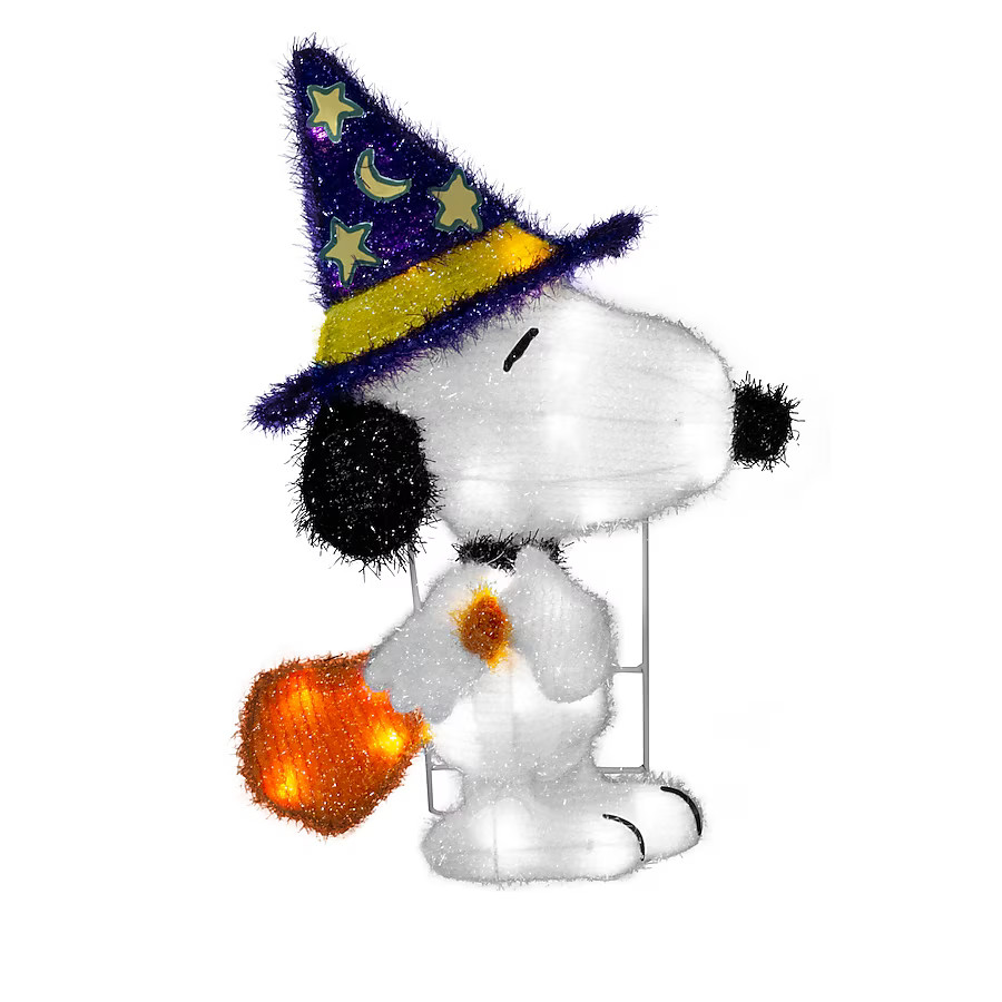 ProductWorks 1.51-ft Yard stake Lighted Peanuts Worldwide Peanuts Snoopy Yard decoration | Lowe's