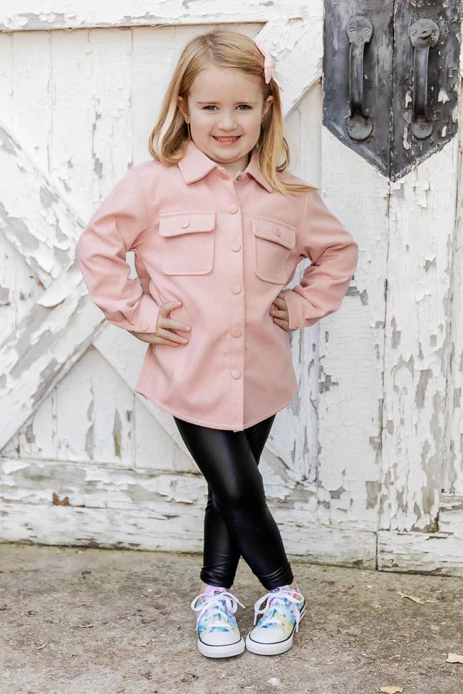 Dash Of Class Kids Pink Shacket | Pink Lily