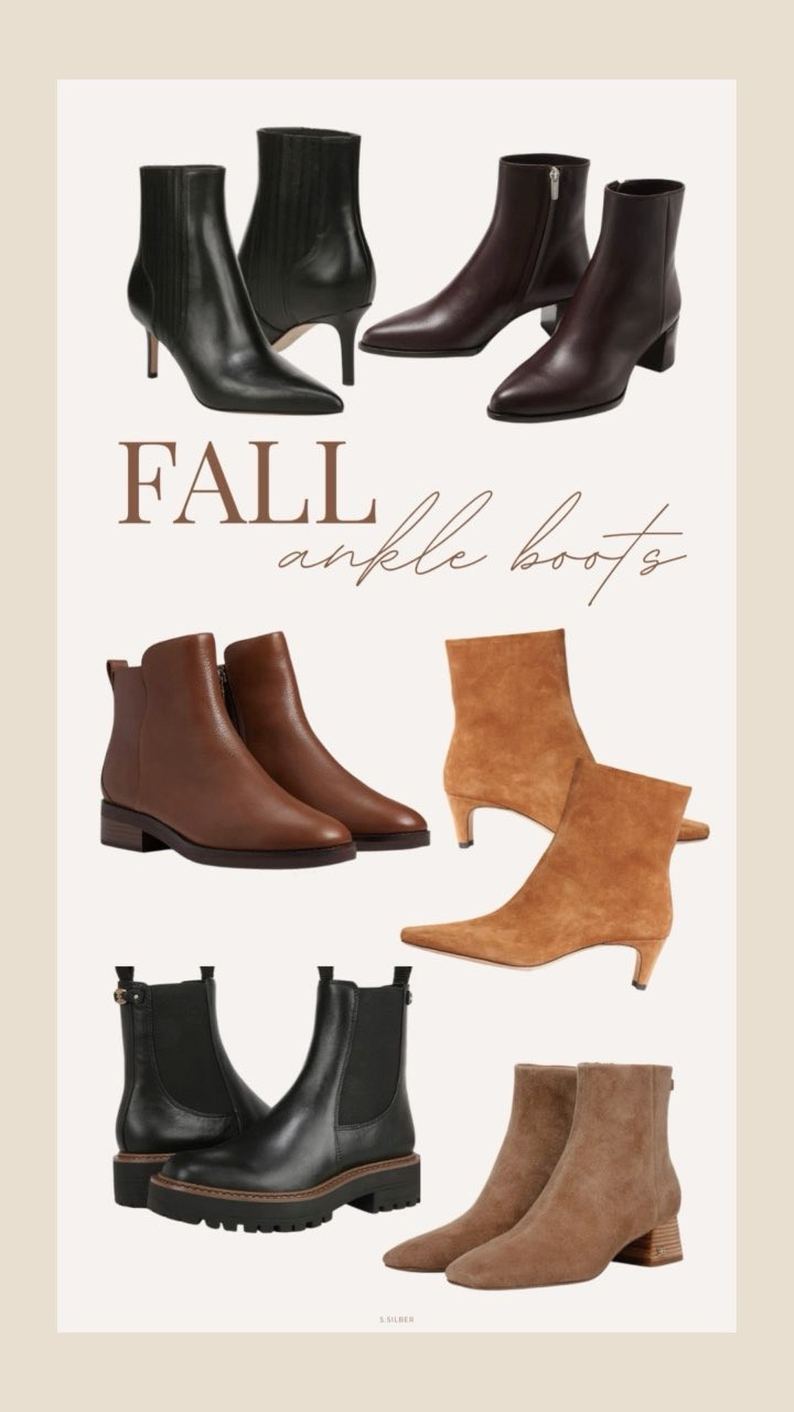 Time to make fall wardrobe updates! Start with these ankle boots that come in different colors  - while they're still in stock. Something for every budget!

Nordstrom, Veronica Beard, Sam Edelman, Margaux, Staud, Cole Haan, Chelsea boots, heels, Amazon, Stefana Silber 

 #LTKSeasonal #LTKOver40 #LTKStyleTip