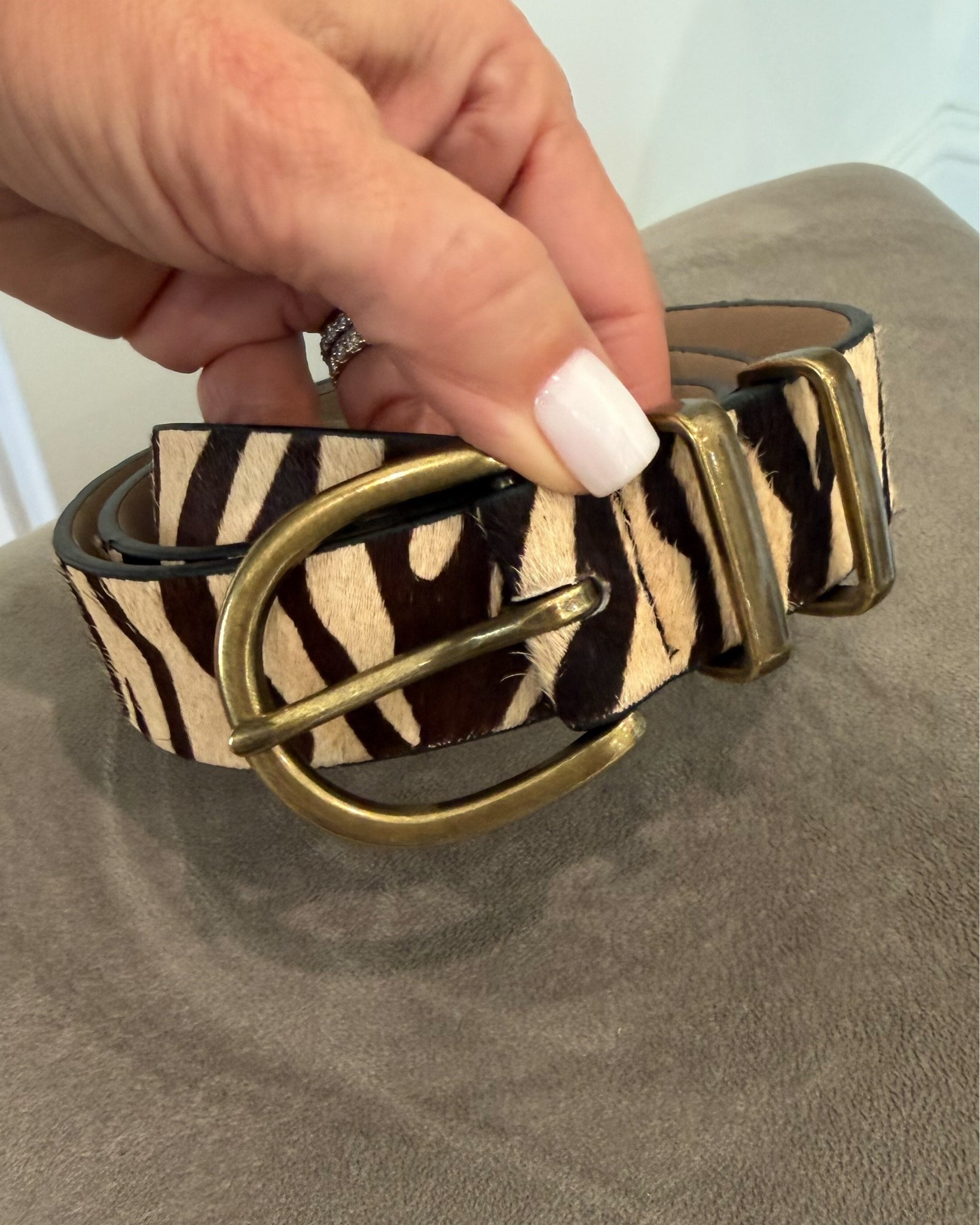 -Tiger belt with gold hardware

#LTKSeasonal #LTKOver40 #LTKootd