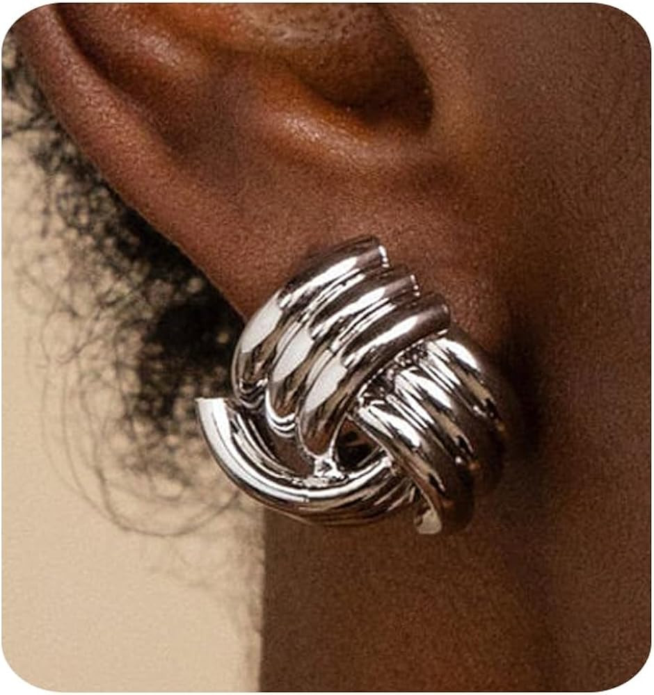 Gold Earrings for Women Trendy 14K Gold Stud Earrings Dainty Huggie Earrings Simple Blod Earrings... | Amazon (US)