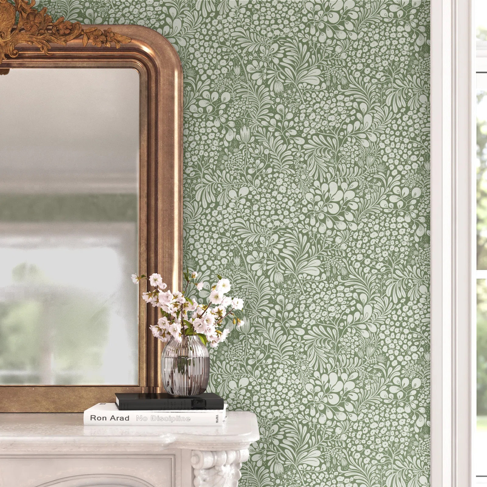 Chanton 33' L x 20.9" W Botanical Wallpaper Roll | Wayfair North America