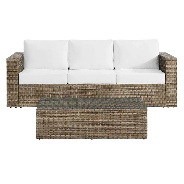 Modway Convene Outdoor Patio Outdoor Patio 2-Piece Furniture Set in Cappuccino White | Walmart (US)