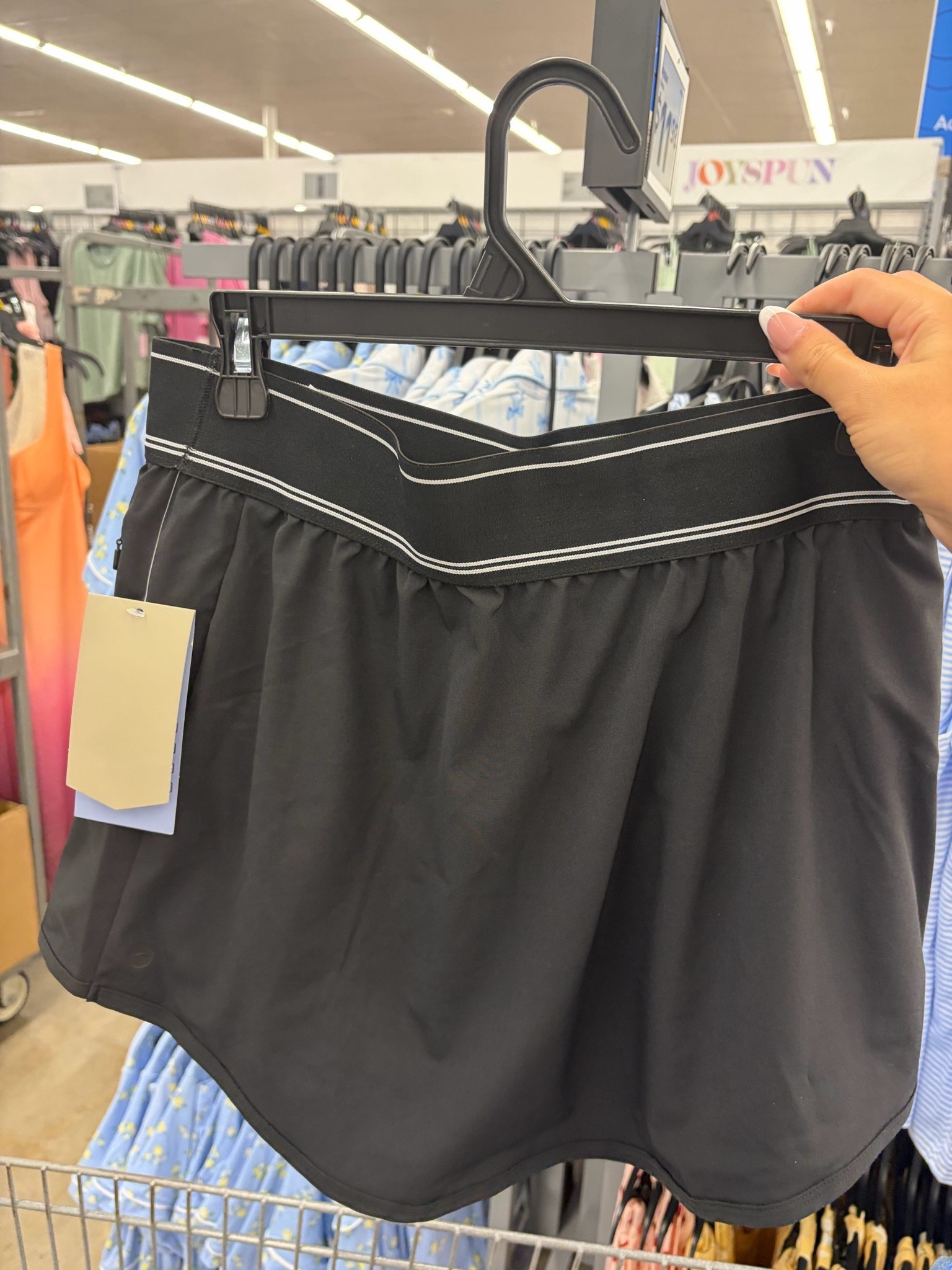 This black skirt is giving major ALO vibes without the ALO price tag 🖤✨ The perfect sporty-chic piece for errands, workouts, or a casual day out. Walmart seriously understood the assignment! #LTKFinds #WalmartFashion #AloInspired #AffordableStyle #LTKUnder50